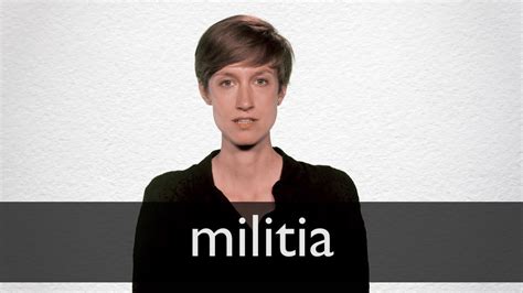 mini militia pronunciation|How to pronounce MILITIA in British English .